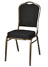 Chivari Black Fabric on Gold Vein Frame Crown Banquet Chair CQCFBU-ZF-T