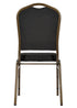 Chivari Black Fabric on Gold Vein Frame Crown Banquet Chair CQCFBU-ZF-T