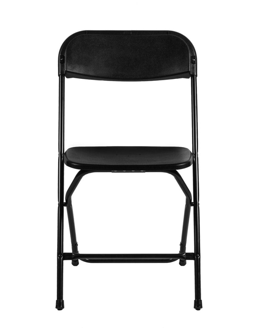 Chivari Black Folding Chair (Steel-Poly Chair) CFPB-CX-T