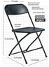 Chivari Black Folding Chair (Steel-Poly Chair) CFPB-CX-T