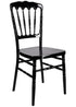 Chivari Black Steel Skeleton™ Resin Napoleon Chair CNRB-STEEL-CX-T