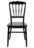 Chivari Black Steel Skeleton™ Resin Napoleon Chair CNRB-STEEL-CX-T