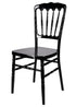 Chivari Black Steel Skeleton™ Resin Napoleon Chair CNRB-STEEL-CX-T