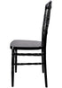 Chivari Black Steel Skeleton™ Resin Napoleon Chair CNRB-STEEL-CX-T