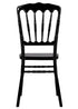Chivari Black Steel Skeleton™ Resin Napoleon Chair CNRB-STEEL-CX-T
