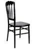 Chivari Black Steel Skeleton™ Resin Napoleon Chair CNRB-STEEL-CX-T