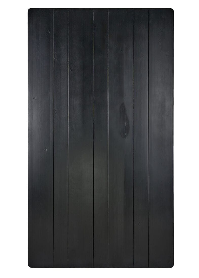 Chivari 72″ x 40″ (6 Foot ) Black Rectangle Straight Leg Straight Leg Wood Farm Table TFARMRT7240-BLACK-S-LEG-AX-T
