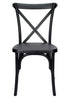 Chivari Black ToughResin™ WoodGrain Cross Back Chair CXRB-AX-T