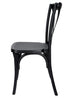Chivari Black ToughResin™ WoodGrain Cross Back Chair CXRB-AX-T