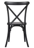 Chivari Black ToughResin™ WoodGrain Cross Back Chair CXRB-AX-T