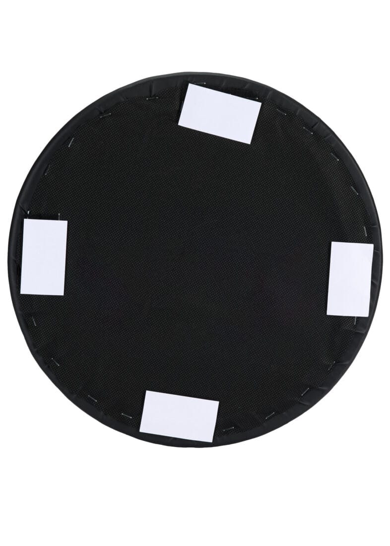 Chivari Black Licorice Round Vinyl Panel Back Back Cushion CUSH-PANVIN-RDBLA-ZG-T