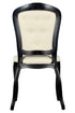Chivari Black Resin Royal Chair with Ivory Vinyl Seat and Ivory Vinyl Tufted Back Similar to Louis Pop Style - Essex CRRBIT-ZG-T
