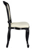 Chivari Black Resin Royal Chair with Ivory Vinyl Seat and Ivory Vinyl Tufted Back Similar to Louis Pop Style - Essex CRRBIT-ZG-T