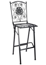 Black Barcelona Bistro Barstool with Square Seat and Back