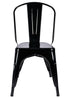 Chivari Black Hi Gloss Tolix Style Metal Chair CTMB-AX-T