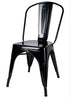 Chivari Black Hi Gloss Tolix Style Metal Chair CTMB-AX-T