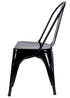 Chivari Black Hi Gloss Tolix Style Metal Chair CTMB-AX-T