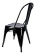Chivari Black Hi Gloss Tolix Style Metal Chair CTMB-AX-T