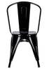 Chivari Black Hi Gloss Tolix Style Metal Chair CTMB-AX-T