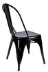Chivari Black Hi Gloss Tolix Style Metal Chair CTMB-AX-T