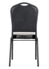 Chivari Black Vinyl on Black Frame Crown Banquet Chair CQCVBB-ZF-T