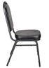 Chivari Black Vinyl on Black Frame Crown Banquet Chair CQCVBB-ZF-T