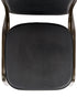 Chivari Black Vinyl on Gold Vein Frame Crown Banquet Chair CQCVBU-ZF-T