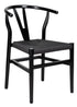 Chivari Black Wood Wishbone Chair with Black Rope Seat CWHWBB-ZG-T