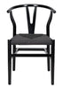 Chivari Black Wood Wishbone Chair with Black Rope Seat CWHWBB-ZG-T
