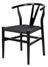 Chivari Black Wood Wishbone Chair with Black Rope Seat CWHWBB-ZG-T