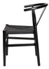 Chivari Black Wood Wishbone Chair with Black Rope Seat CWHWBB-ZG-T