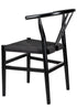 Chivari Black Wood Wishbone Chair with Black Rope Seat CWHWBB-ZG-T
