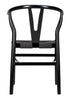 Chivari Black Wood Wishbone Chair with Black Rope Seat CWHWBB-ZG-T