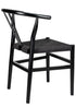 Chivari Black Wood Wishbone Chair with Black Rope Seat CWHWBB-ZG-T