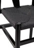 Chivari Black Wood Wishbone Chair with Black Rope Seat CWHWBB-ZG-T