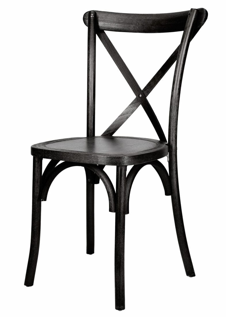 Chivari Black ToughWood™ Cross Back Chair CXWB-AX-T