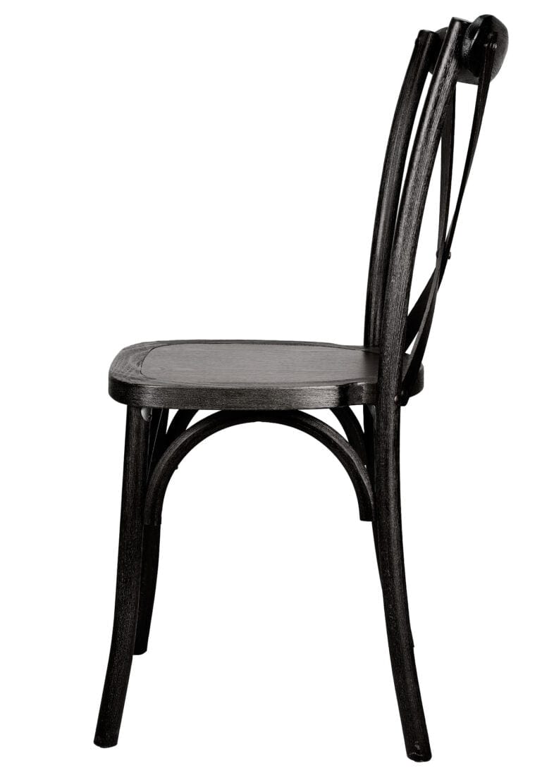 Chivari Black ToughWood™ Cross Back Chair CXWB-AX-T