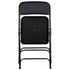 Chivari Black Metal Folding Chair with Black Vinyl Cushion CFMVBB1-CX-T