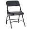 Chivari Black Metal Folding Chair with Black Vinyl Cushion CFMVBB1-CX-T