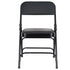 Chivari Black Metal Folding Chair with Black Vinyl Cushion CFMVBB1-CX-T