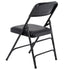 Chivari Black Metal Folding Chair with Black Vinyl Cushion CFMVBB1-CX-T