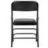 Chivari Black Metal Folding Chair with Black Vinyl Cushion CFMVBB1-CX-T