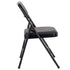 Chivari Black Metal Folding Chair with Black Vinyl Cushion CFMVBB1-CX-T