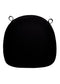 Chivari Black Fabric  2" Thick Cross Back Cushion CUSHXSTRAP-BLK-AX-T