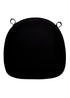 Chivari Black Fabric  2" Thick Cross Back Cushion CUSHXSTRAP-BLK-AX-T