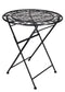 Chivari 28" Rustic Matte Black Barcelona Bistro Table TBBMB-AX-T