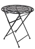 Chivari 28" Rustic Matte Black Barcelona Bistro Table TBBMB-AX-T