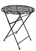 Chivari 28" Rustic Matte Black Barcelona Bistro Table TBBMB-AX-T