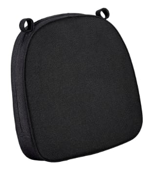 Chivari Black with Black Piping 2.5" Thick Chair Cushion - World's Best Cushions CUSHBST-BB-AX-T
