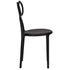 Chivari Black Resin Bow Chair with Round Seat CBORB-ZG